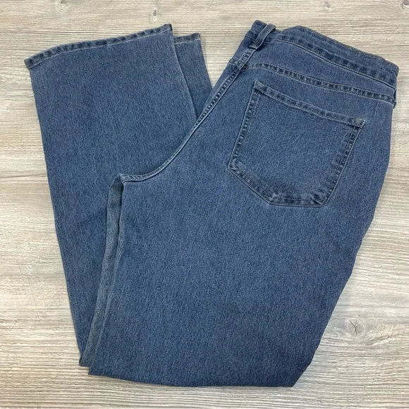 No Boundaries Dark Blue Straight Leg Jeans Plus Size 20 Women’s Basic Minimal - Picture 2 of 7